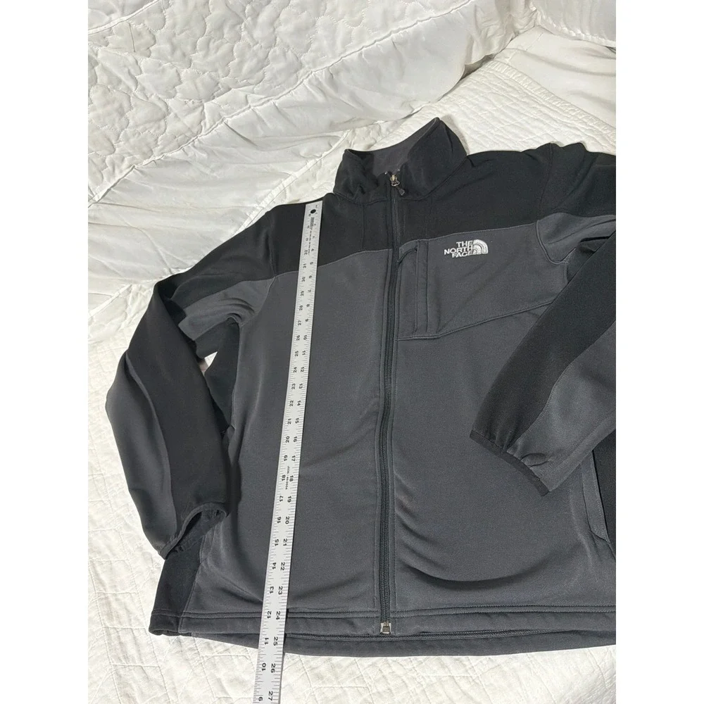 The North‎ Face Mens Fleece Jacket Full Zip Black Grey L G